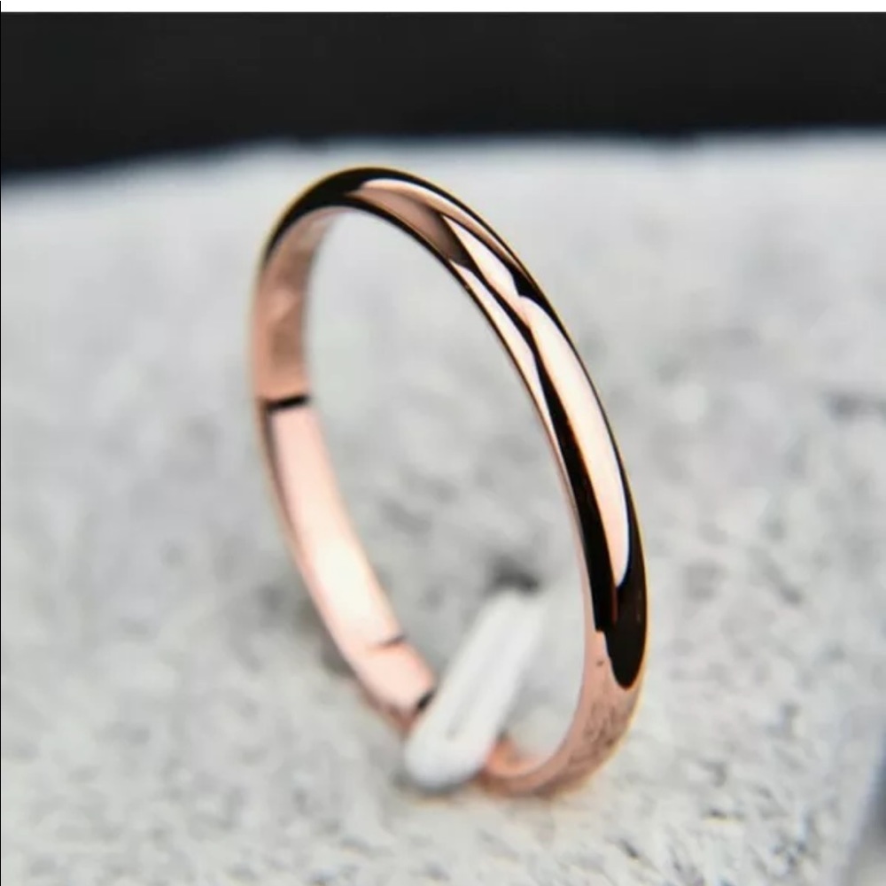 Rose gold Stainless Steel Stackable Band ring